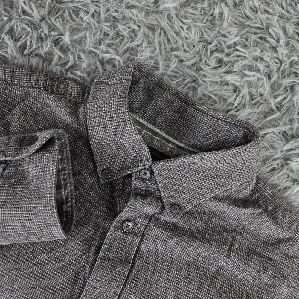 Jos. A Bank Reserve Large Gray Birdseye Traditional Fit L/S Button‎ Down Shirt